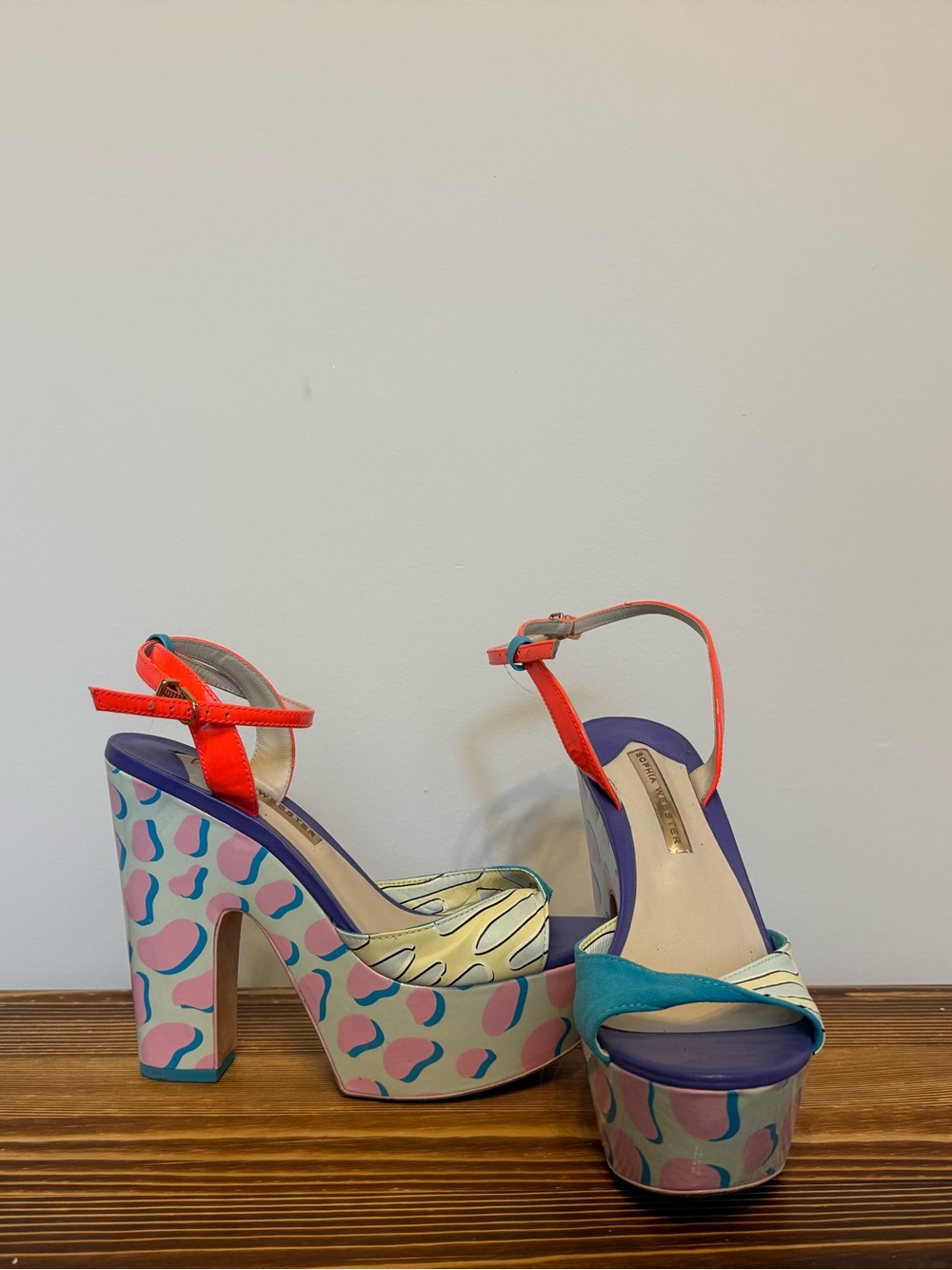 Sophia Webster Printed Platform Heels Size 37.5